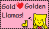 Gold hearts Golden Llamas