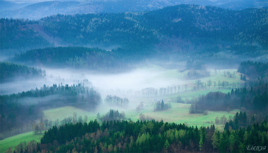 Misty valley