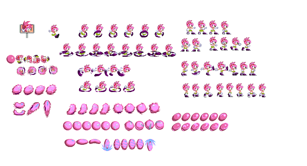 AyKa7 on Game Jolt: Work in progress on new Fleetway Amy sprites. These  sprites will be