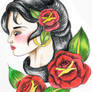 Old School gypsy girl n roses