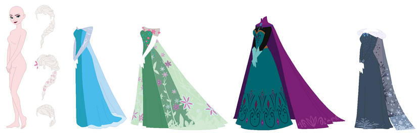 Elsa Body Map Elsa body base with clothes by annikahr on DeviantArt