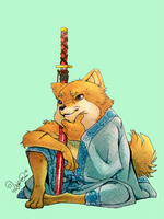 A Ronin Shiba Inu by TaraGraphic