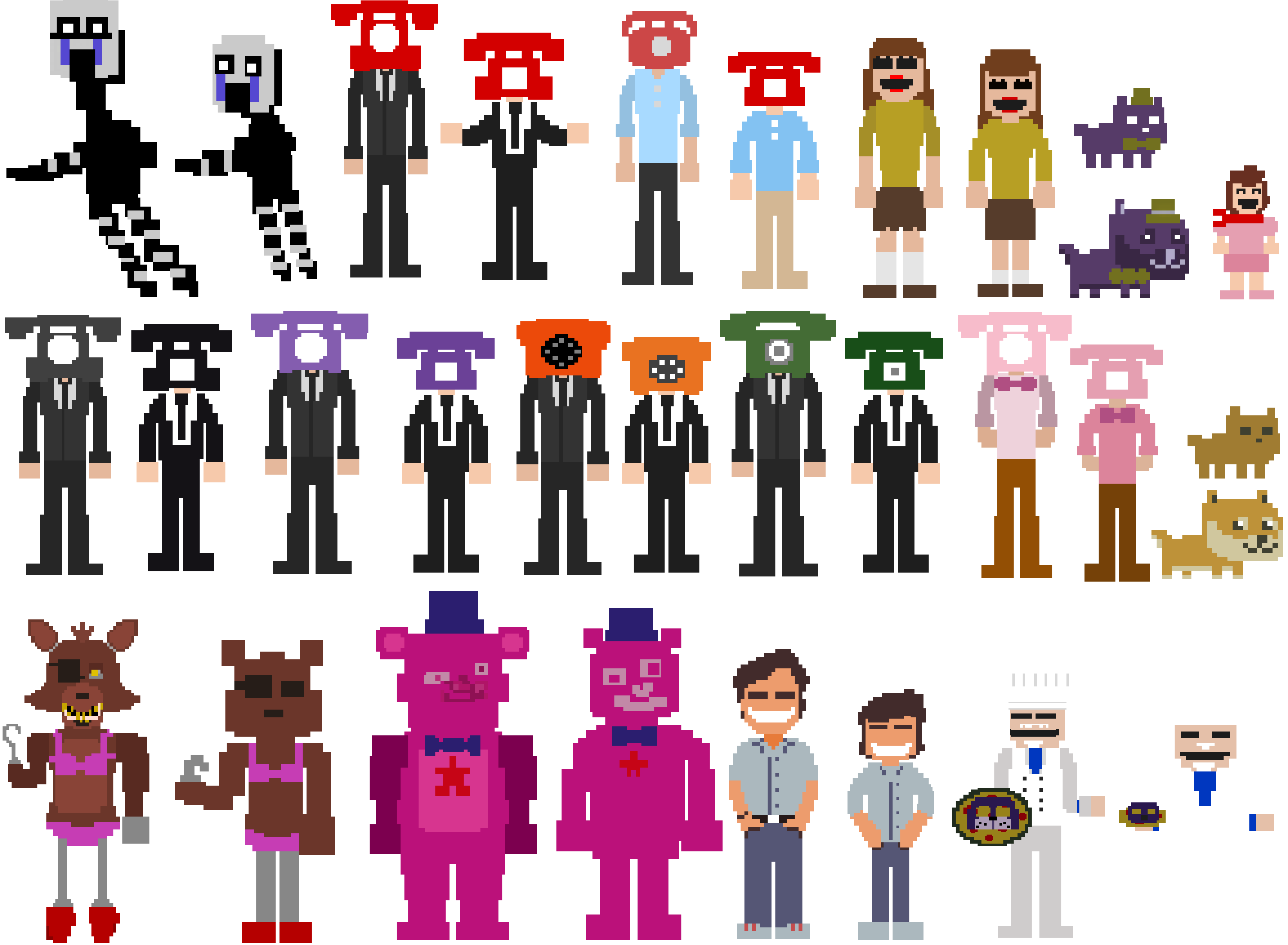 More Fnaf minigame-styled dsaf sprites