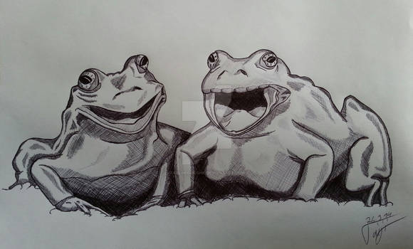 laughing frogs