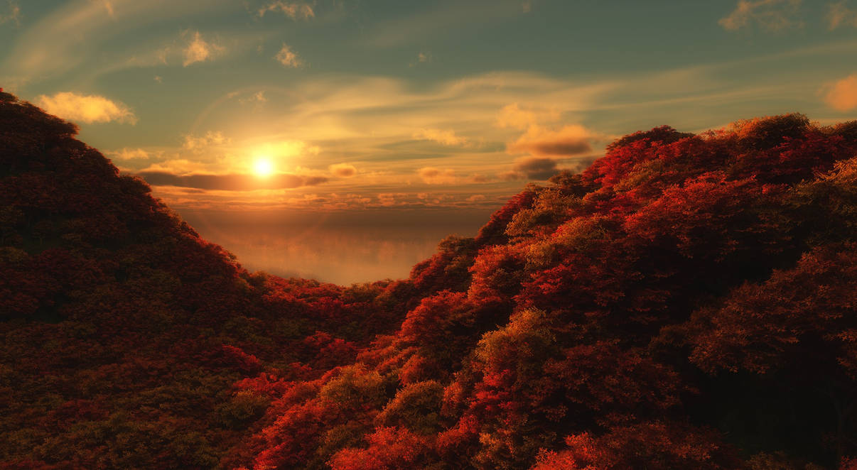 Rubescent Sunset Red sunset by ricmal on DeviantArt