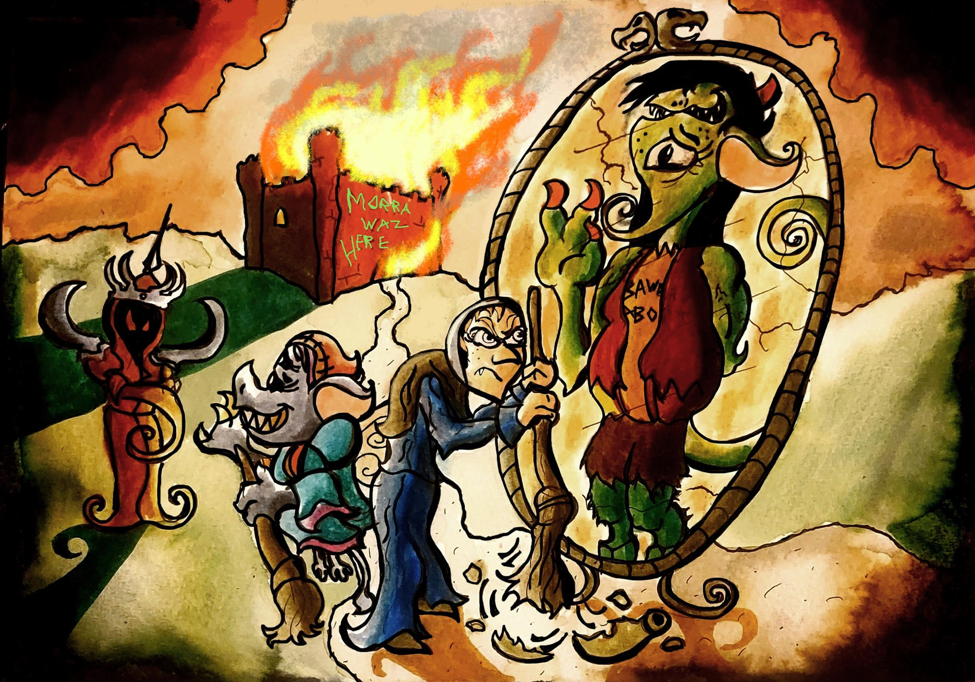 Monster in the Mirror by Crabbit-Minger on DeviantArt