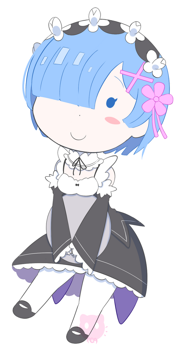 Chibi Vector Rem Rem Chibi by fantasycatart on DeviantArt