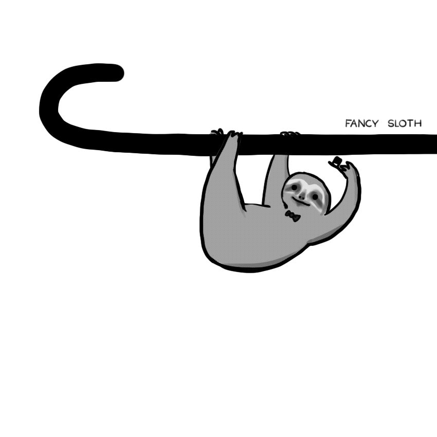 Fancy Sloth by arseniic on DeviantArt