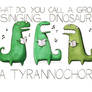 What do you call a group of singing dinosaurs?