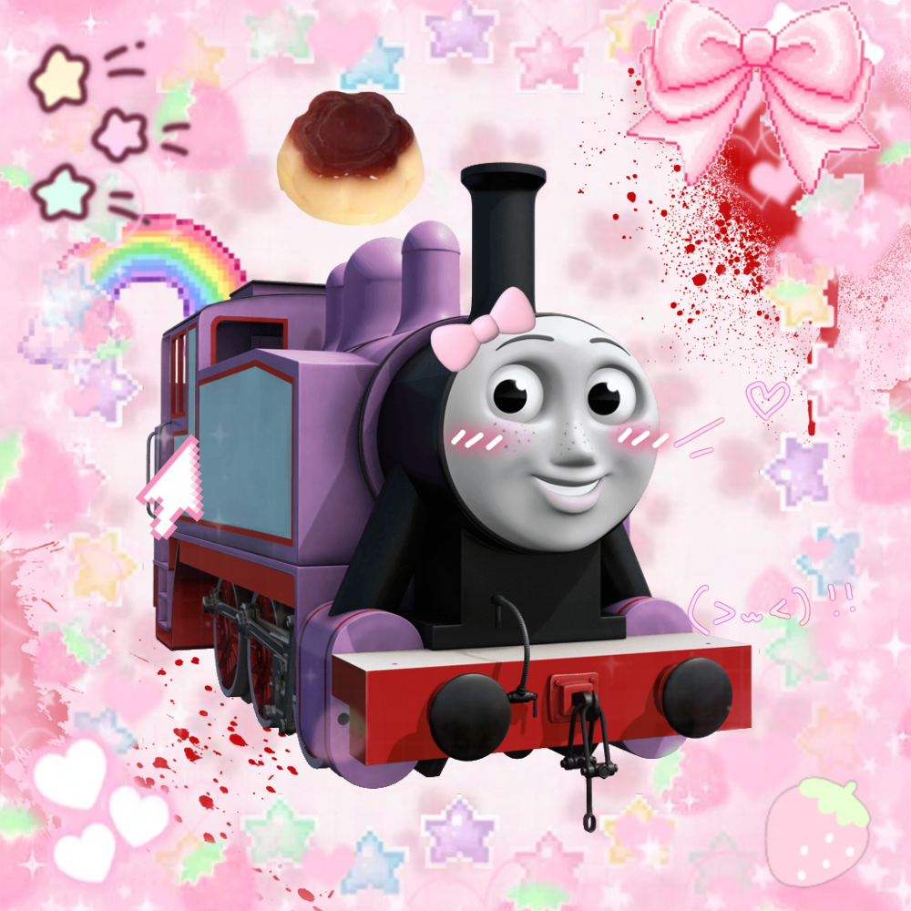 Pink Engine Drawing Rosie The Pink Engine Cutecore Pfp (FREE TO USE) by Cut3c0r3zChanQwQ on ...