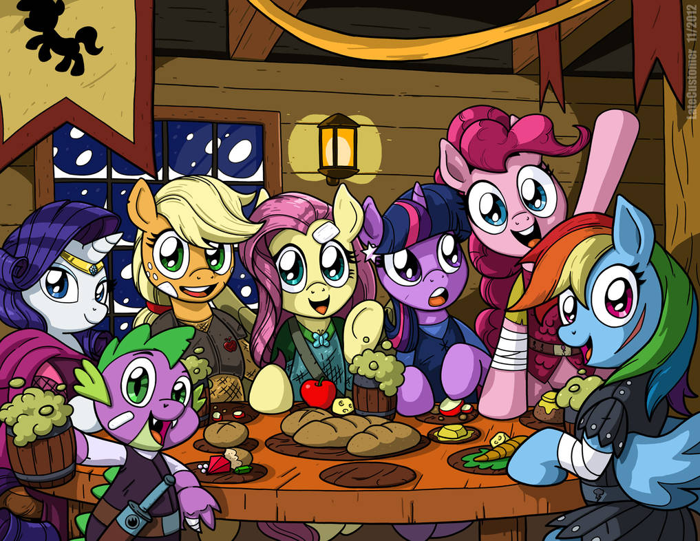 The Bannermares (and dragon) by LateCustomer