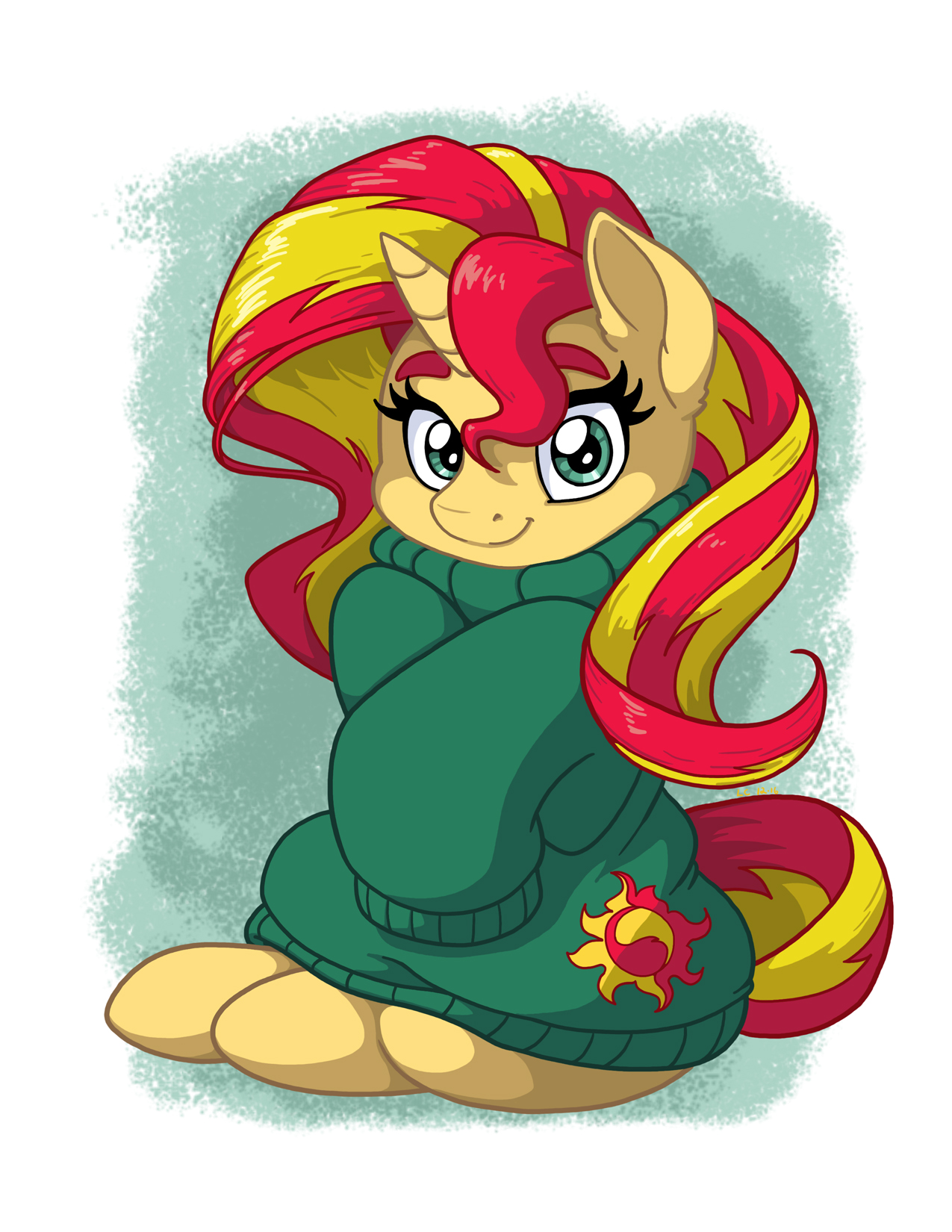 Sunset Shimmer in Over-sized Sweater