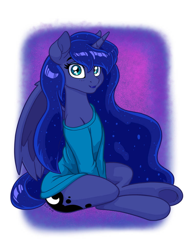 Luna in Oversized Sweater (fixed version) by LateCustomer