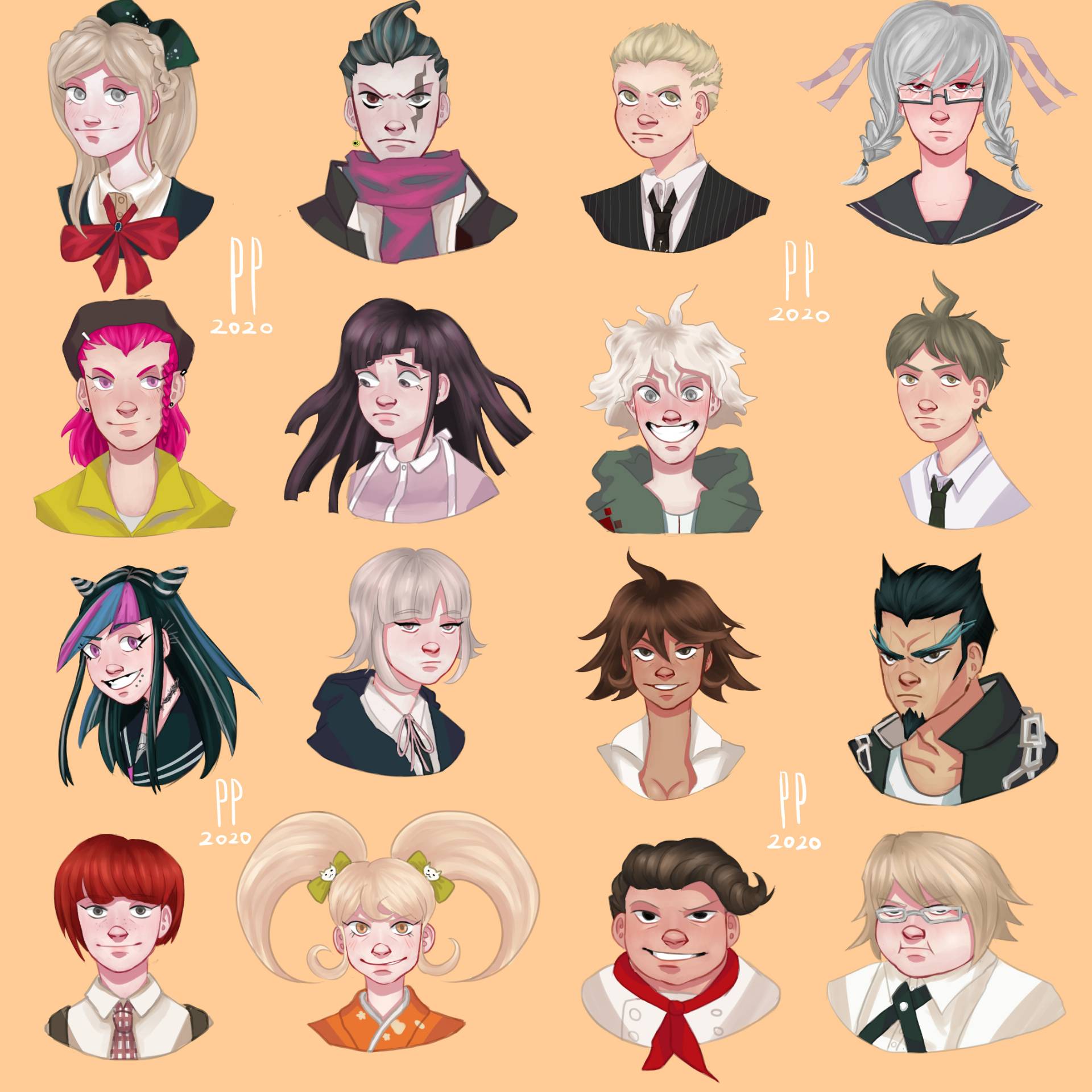 I Drew All The Characters In Danganronpa By Podsolnuhpng On Deviantart