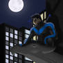 Nightwing on gargoyle