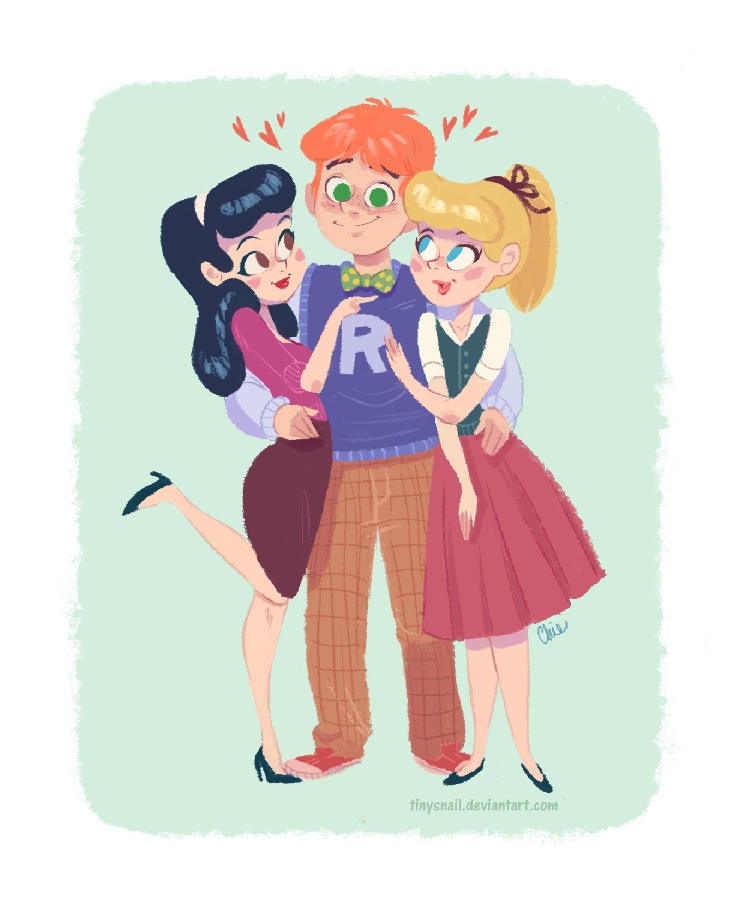 ronnie, archie, betty by tinysnail on DeviantArt