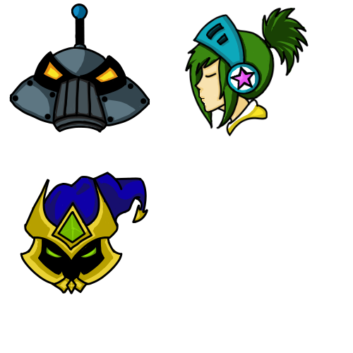 Riven, Blitzcrank and Veigar Icons