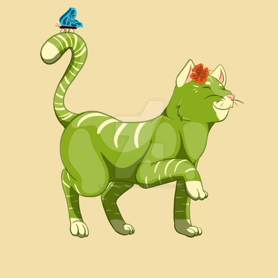Spring Roll Cat Spring Kitten by PlantsnPalettes on DeviantArt