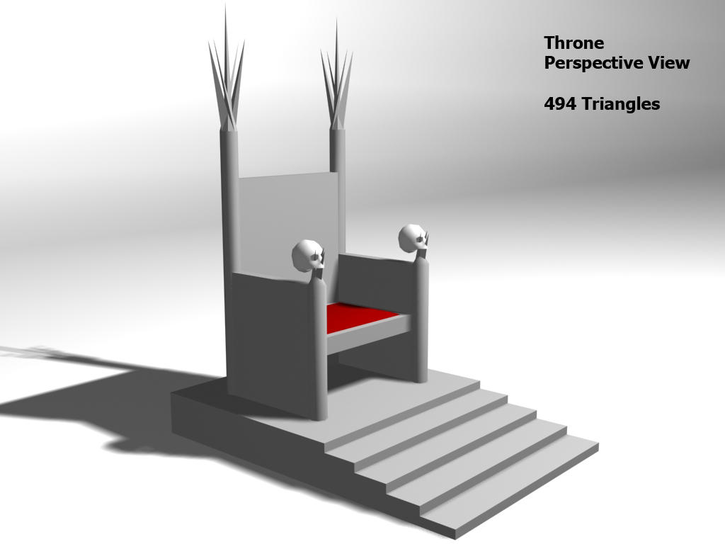 Modest Throne Low Poly Medieval Throne by concy on DeviantArt