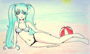 Miku Hatsune- Day on the beach