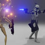 Captain Rex Taking on Droids Solo