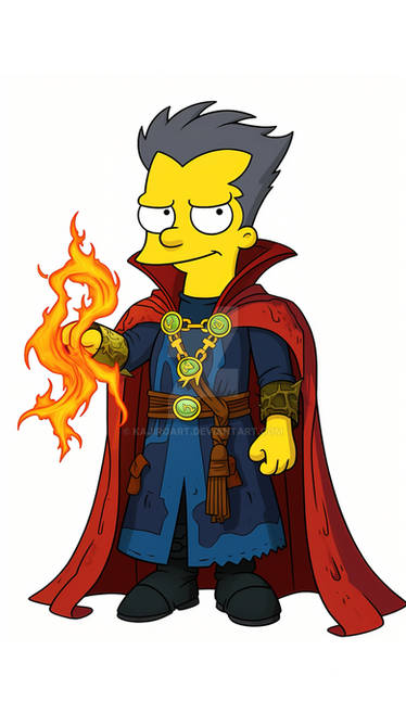 Doctor Strange as a Simpsons Character