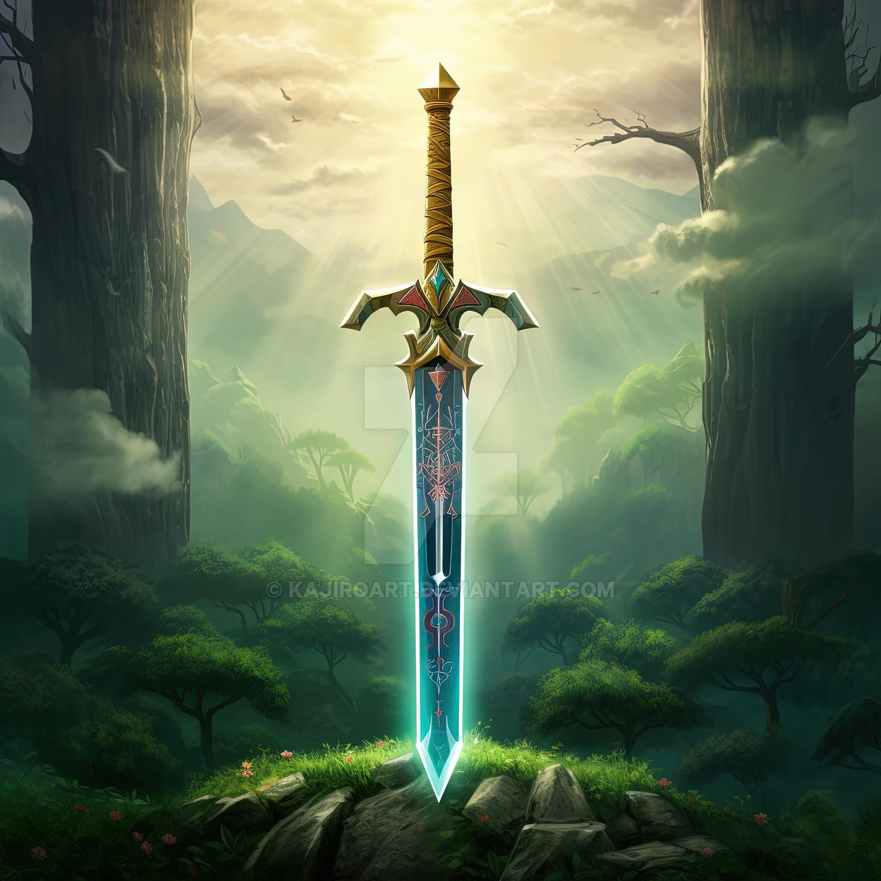 Master Sword Effect The Master Sword Zelda Fan Art by KajiroArt on DeviantArt