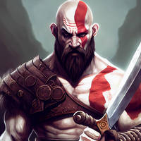 Gerdinosterafertinasdertigonbig Kratos With A Big 