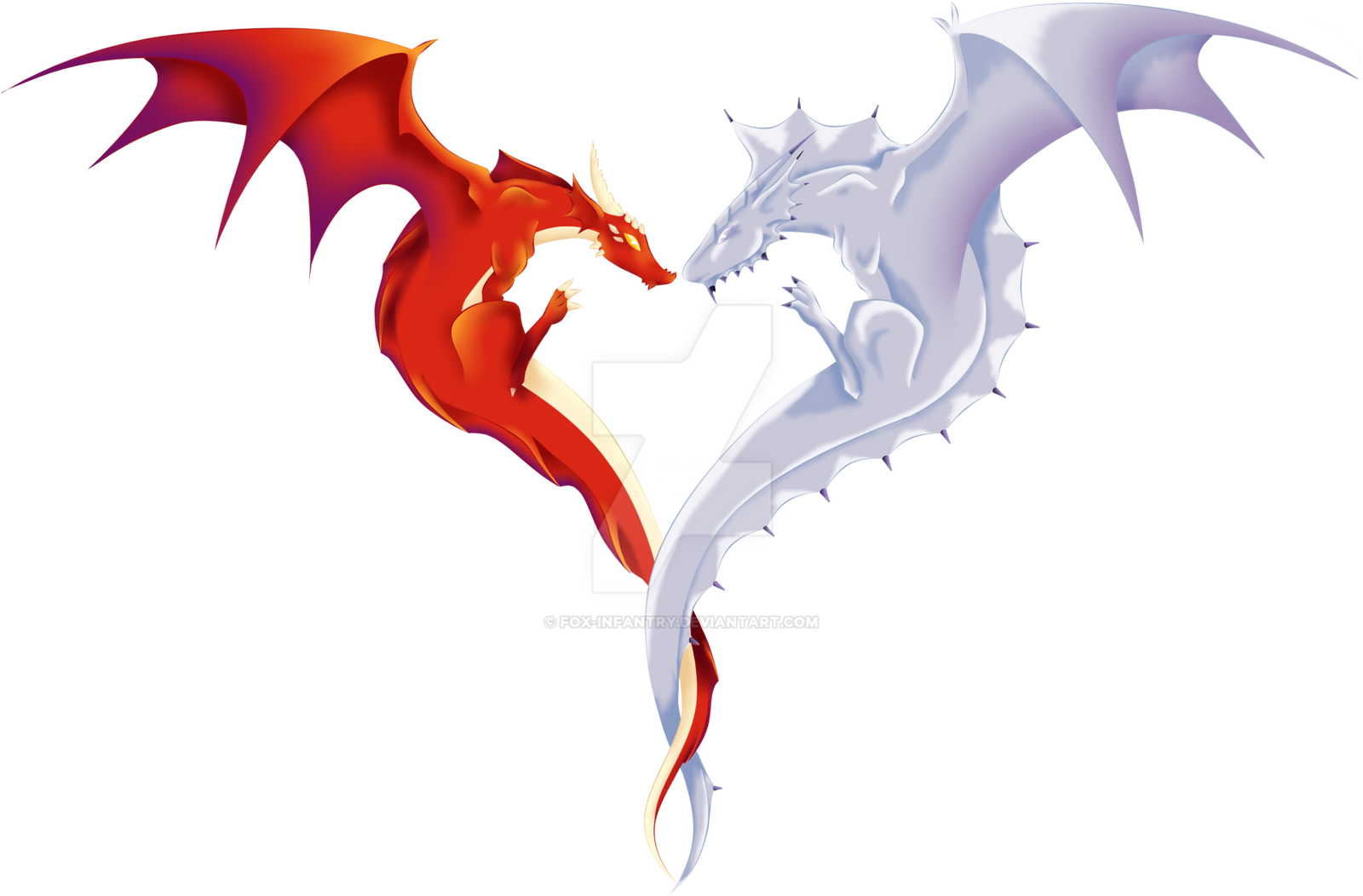 Red and Silver Dragon