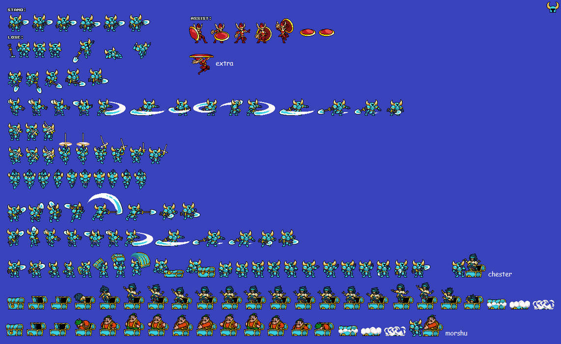 Shovel Knight sprite sheet extras by XxAlexsmashxX on DeviantArt