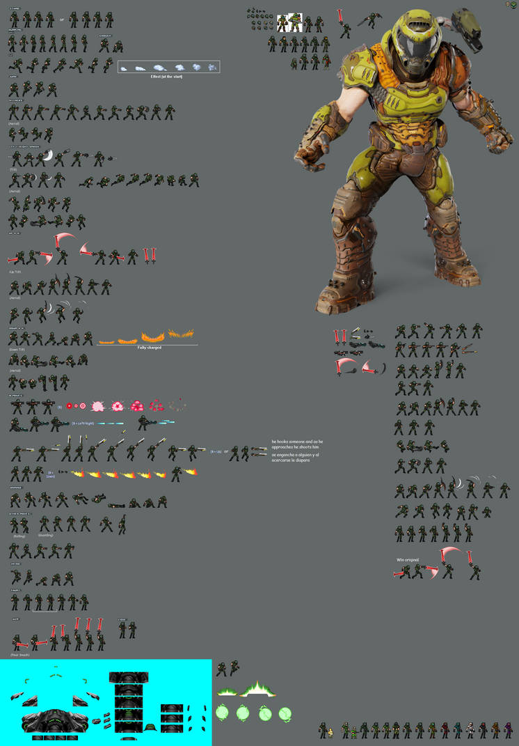 Doom Slayer sprite sheet by XxAlexsmashxX on DeviantArt
