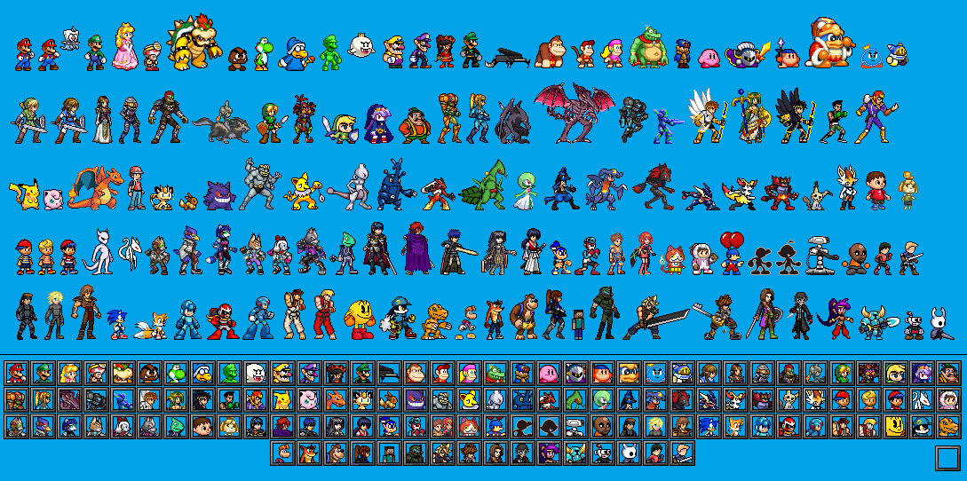 Super Smash Bros roster sprite sheet by XxAlexsmashxX on DeviantArt