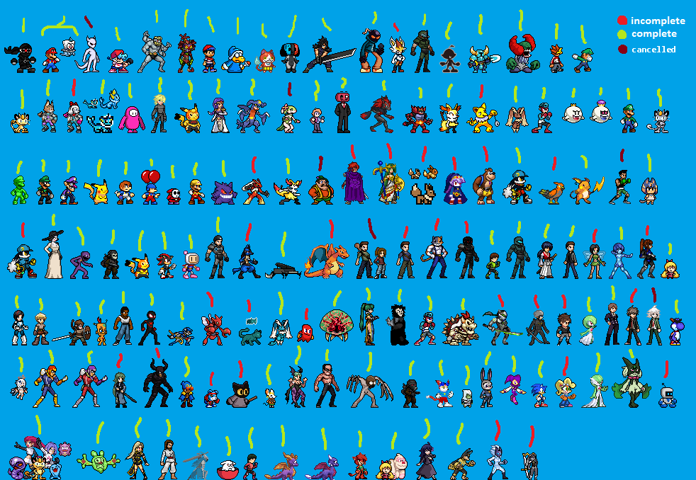 Sprite Checklist.pdf Sprites sheet - Credits desc by XxAlexsmashxX on DeviantArt
