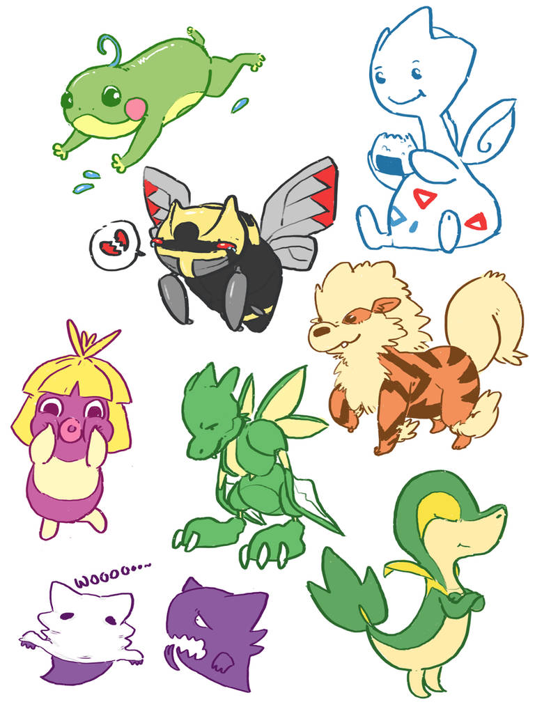 pokemon doodle dump by KingTheory on DeviantArt
