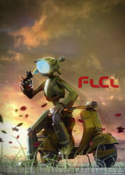 FLCL - Canti and Takkun by Zombie-Graves