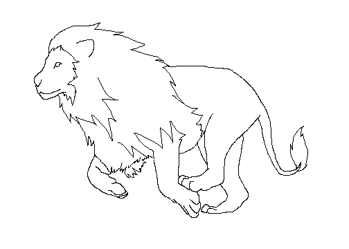 Free Lion Lineart