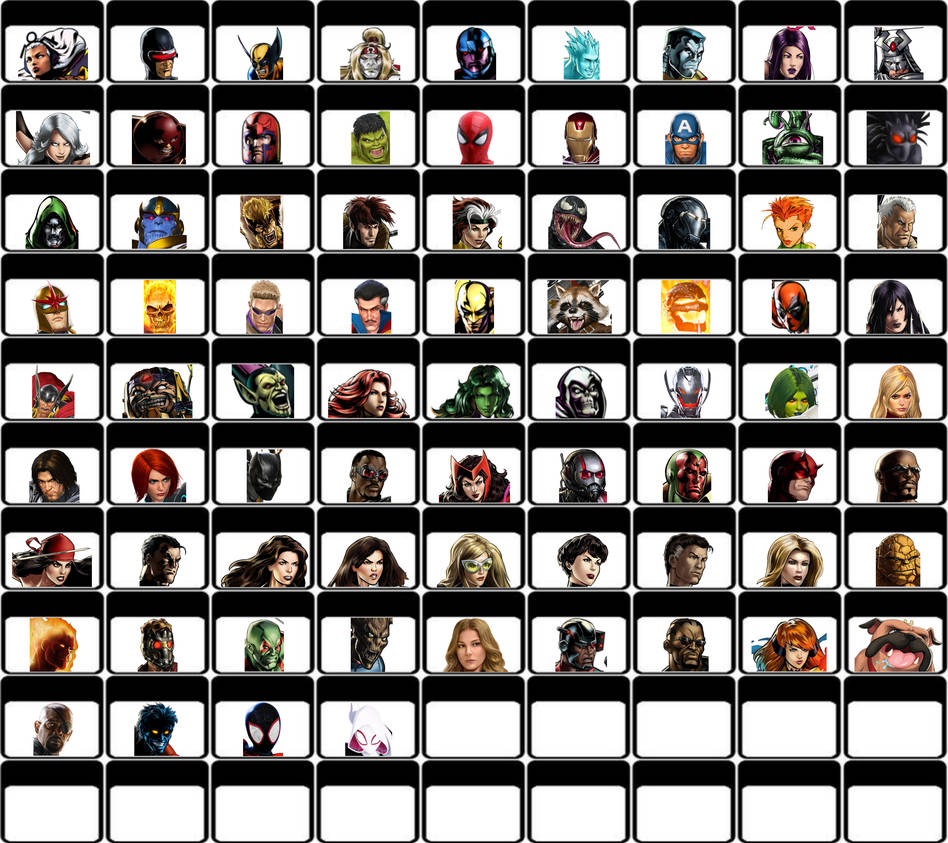 My Marvel Roster (Part 1) by andrewking20 on DeviantArt