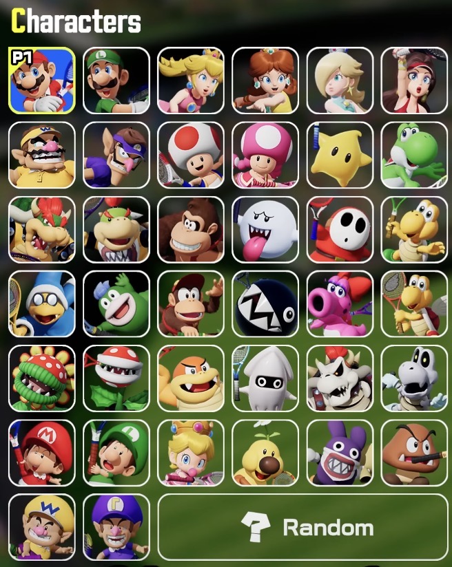 Mario Run Roster Mario Tennis Fever - The Full Roster