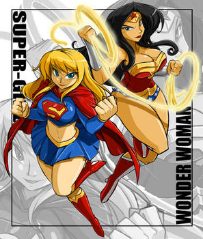 Gimpy Comm Wonder Woman and Super Girl