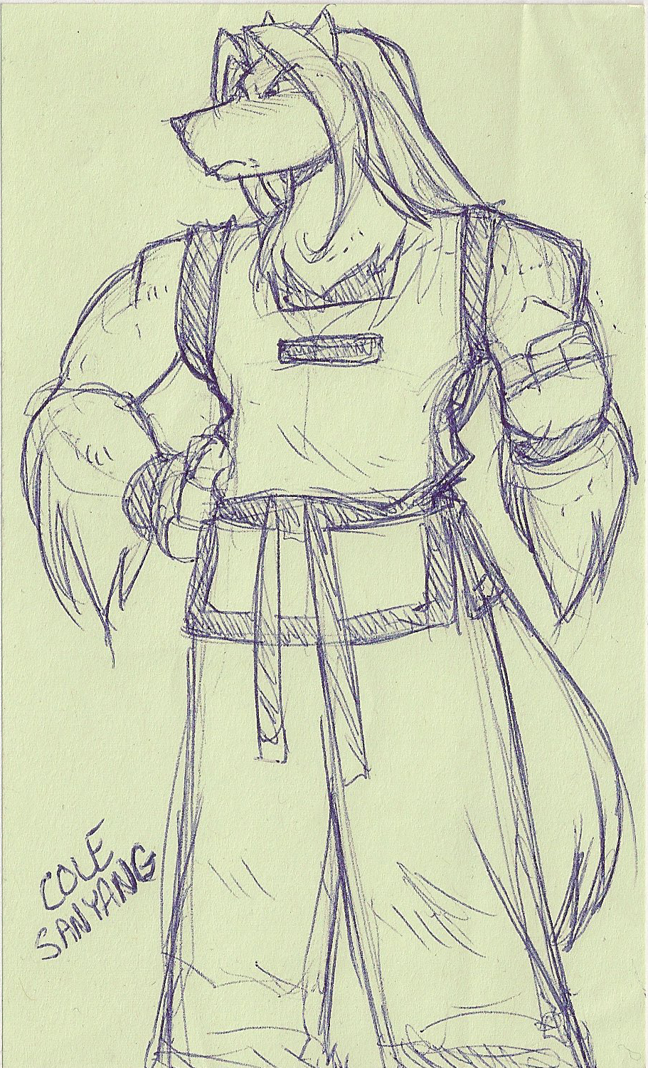 Lunchtime post it doodle: TAEKWONDOG COLE