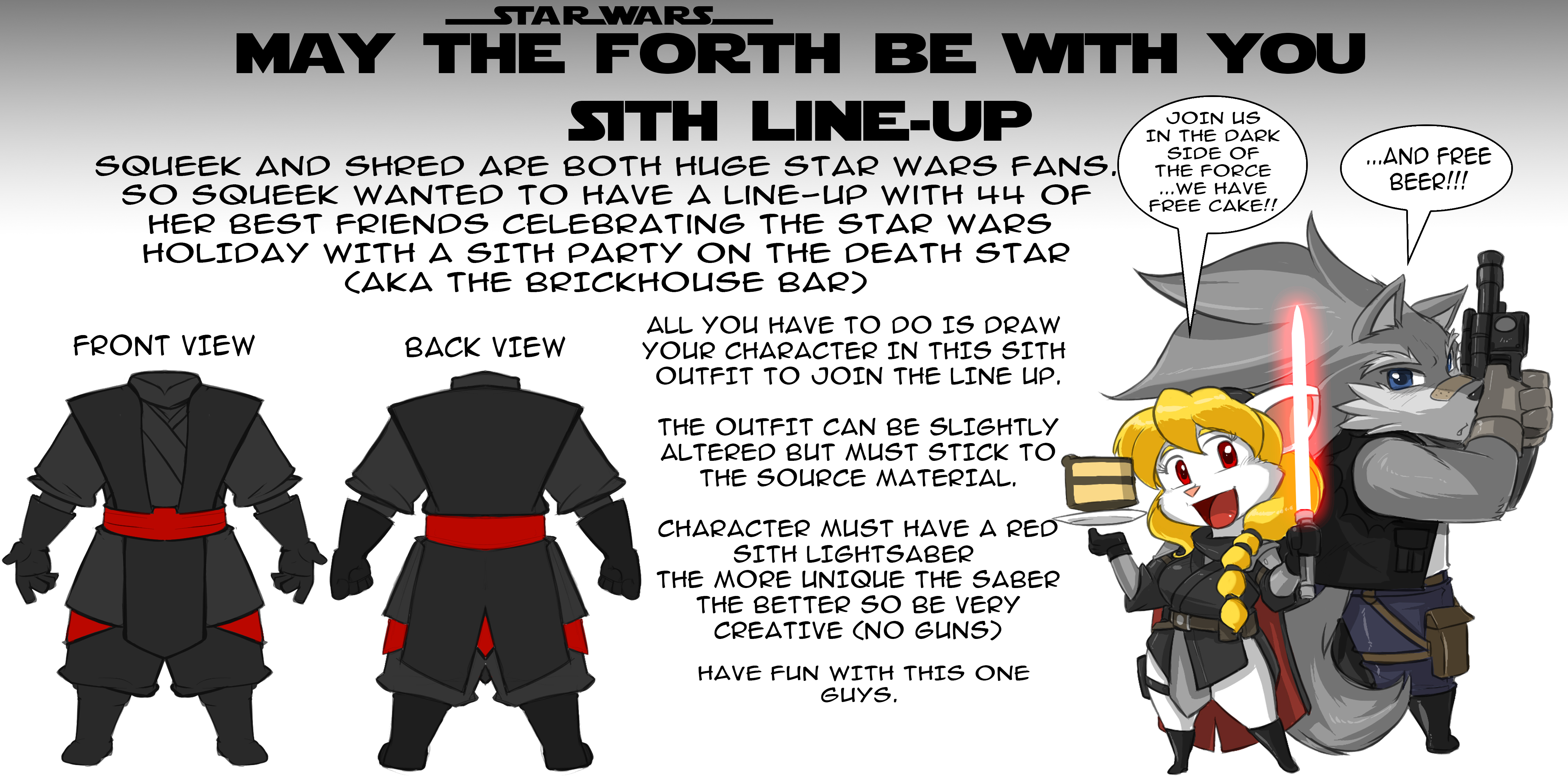 SQUEEK SITH LINE-UP