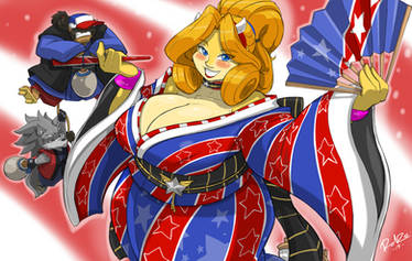 Mrs Bull's Star-Spangled Kimono