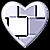 Avatar: Blue Patchwork Heart by FantasyStockAvatars
