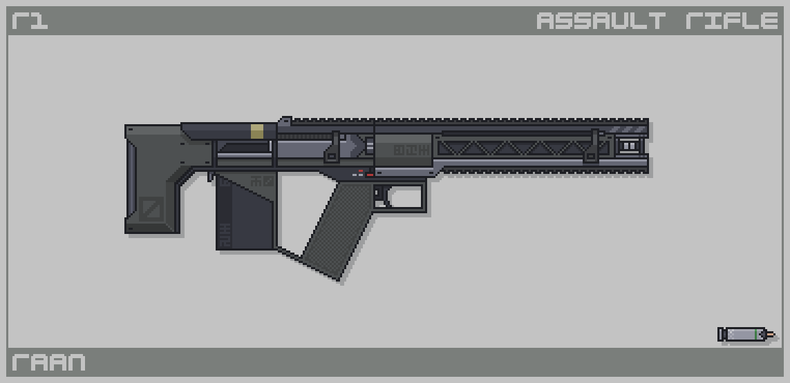 Pixel Art Gun Raan R1 Assault Rifle By AsarraDraws On DeviantArt pixel-art-gun-raan-r1-assault-rifle-by-asarradraws-on-deviantart