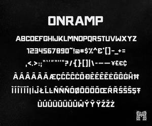 ONRAMP : Type Specimen