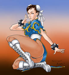 Kandoken Chun-Li ink and color