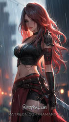 (M01B1) Katarina in the rain