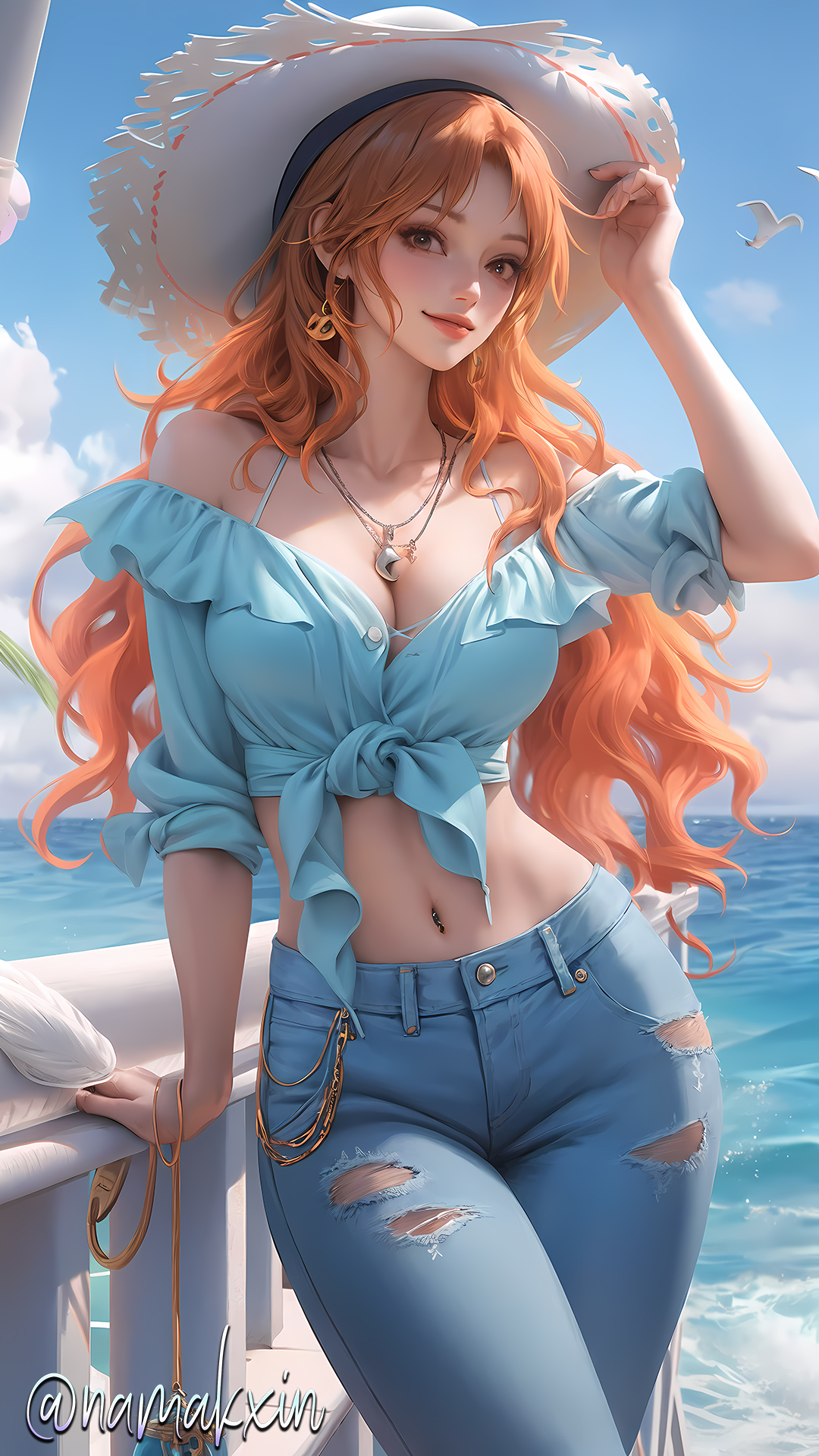Nami One Piece Ai M01C3) Nami by namakxin on DeviantArt
