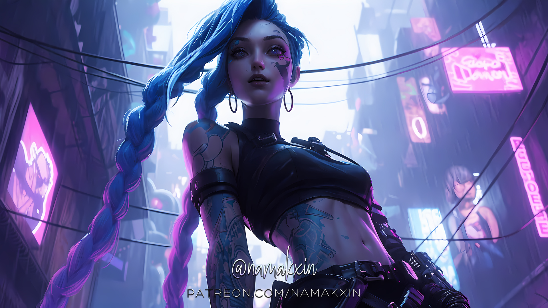 P01F3) Neon Chaos Jinx by namakxin on DeviantArt