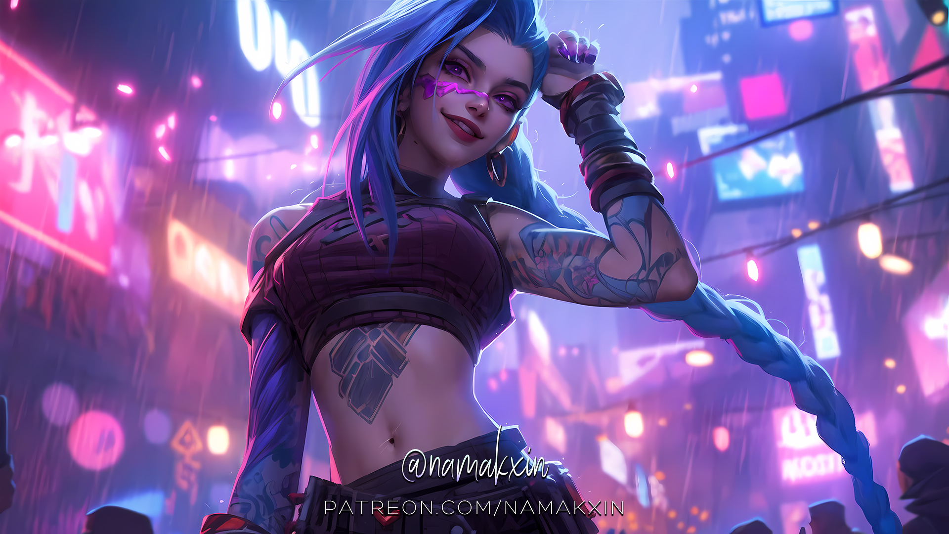 P01F3) Neon Chaos Jinx by namakxin on DeviantArt